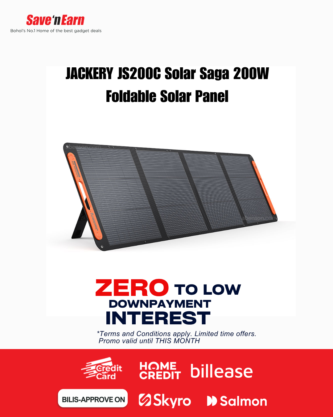 JACKERY JS200C Solar Saga 200W – Save 'N Earn Wireless