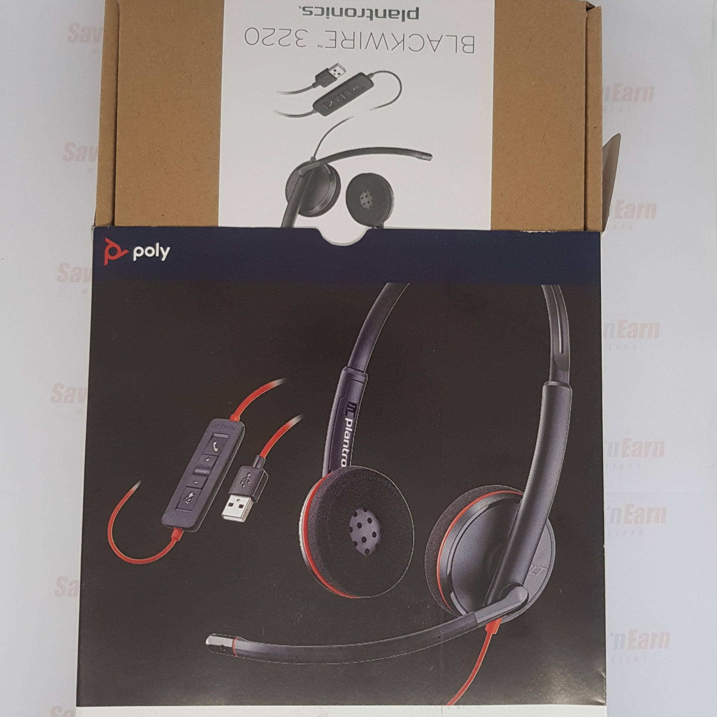 Poly Blackwire 3220 USB Headset Noice Canceling Mic with Hi-Fi