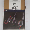 Poly Blackwire 3220 USB Headset / Noice Canceling Mic with Hi-Fi Audio