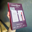 POWERONE 3-in-1 10000mAh Power Bank  (White)