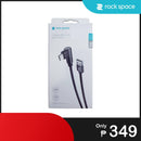 Rock Space L-Shape Micro USB Charge & Sync Round Cable (Black)