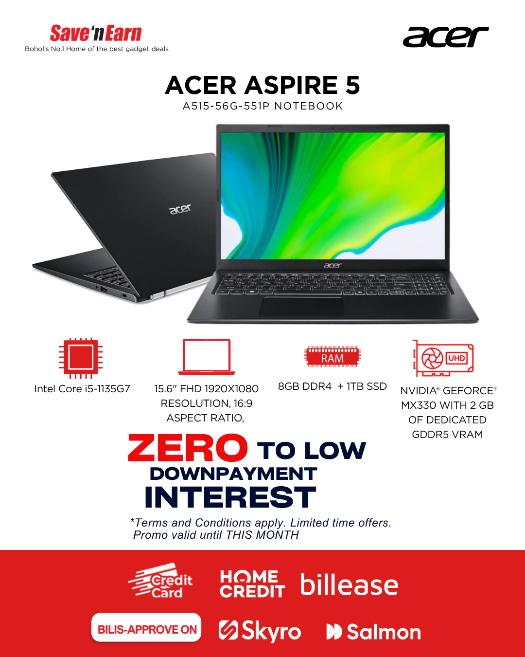 ACER ASPIRE 5 A515-56G-551P NOTEBOOK
