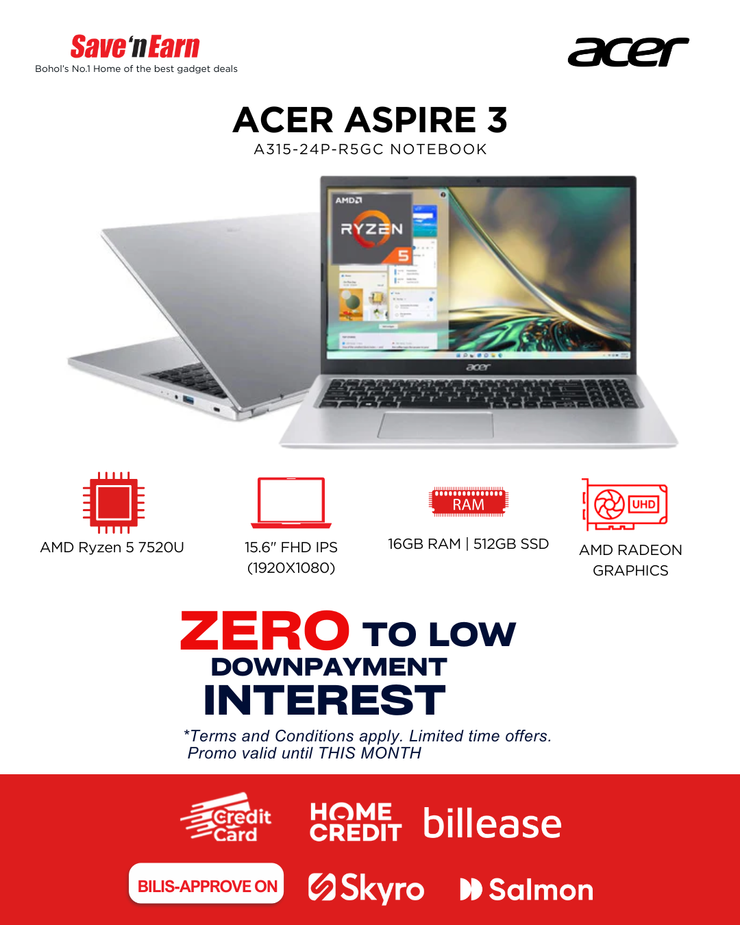 ACER ASPIRE 3 A315-24P-R5GC NOTEBOOK