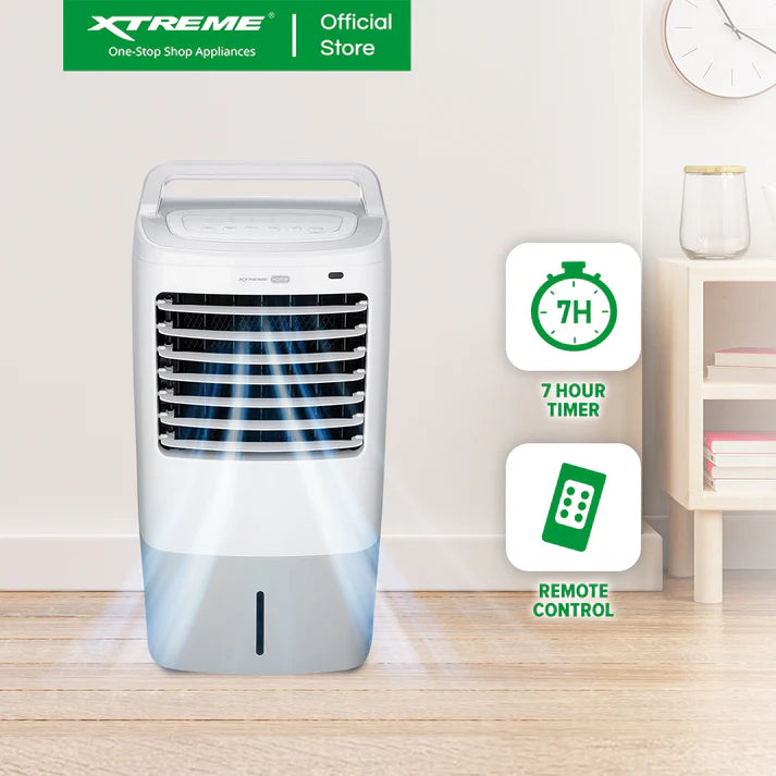 XTREME HOME PORTABLE AIR COOLER,10L HUMIDIFYING FUNCTION,7HRS TIMER, REMOTE CONTROL W/2 ICE BOXES (XH-PORTABLECOOLER10L) (For branch pick up only)