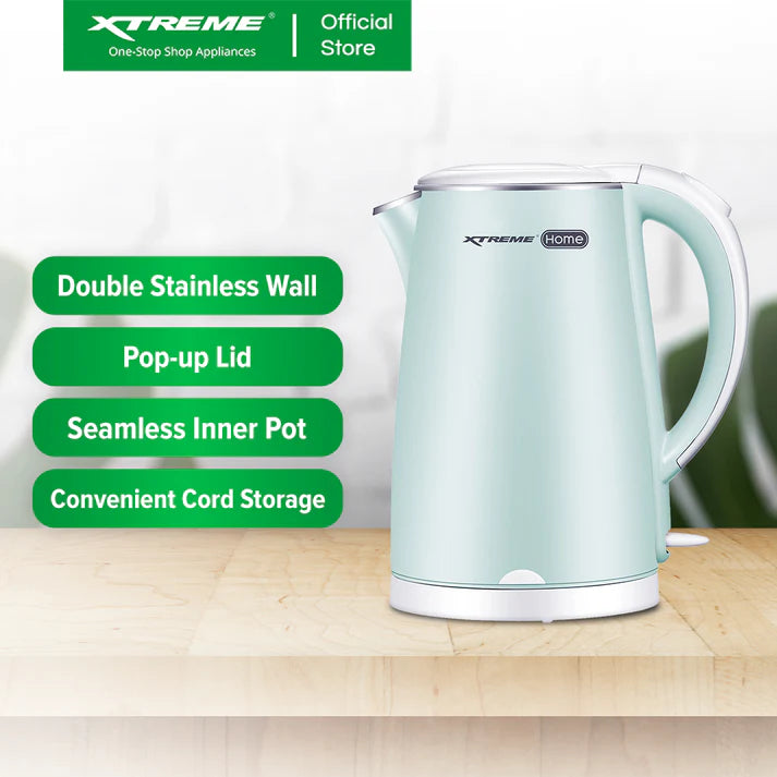 XTREME HOME 1.7 LITERS ELECTRIC KETTLE W/ DOUBLE WALL (For branch pick up only)