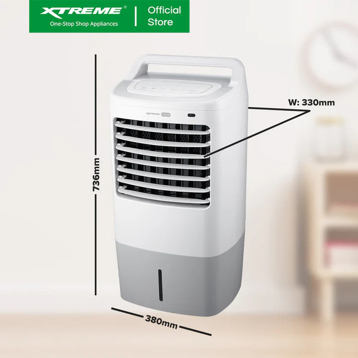 XTREME HOME PORTABLE AIR COOLER,10L HUMIDIFYING FUNCTION,7HRS TIMER, REMOTE CONTROL W/2 ICE BOXES (XH-PORTABLECOOLER10L) (For branch pick up only)