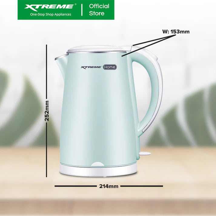 XTREME HOME 1.7 LITERS ELECTRIC KETTLE W/ DOUBLE WALL (For branch pick up only)
