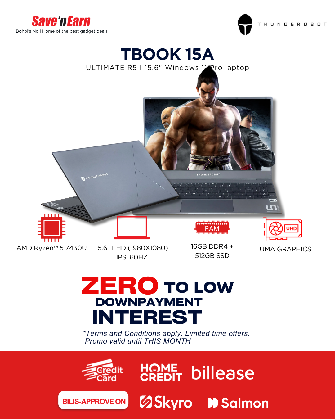 THUNDEROBOT TBOOK 15A RYZEN 5