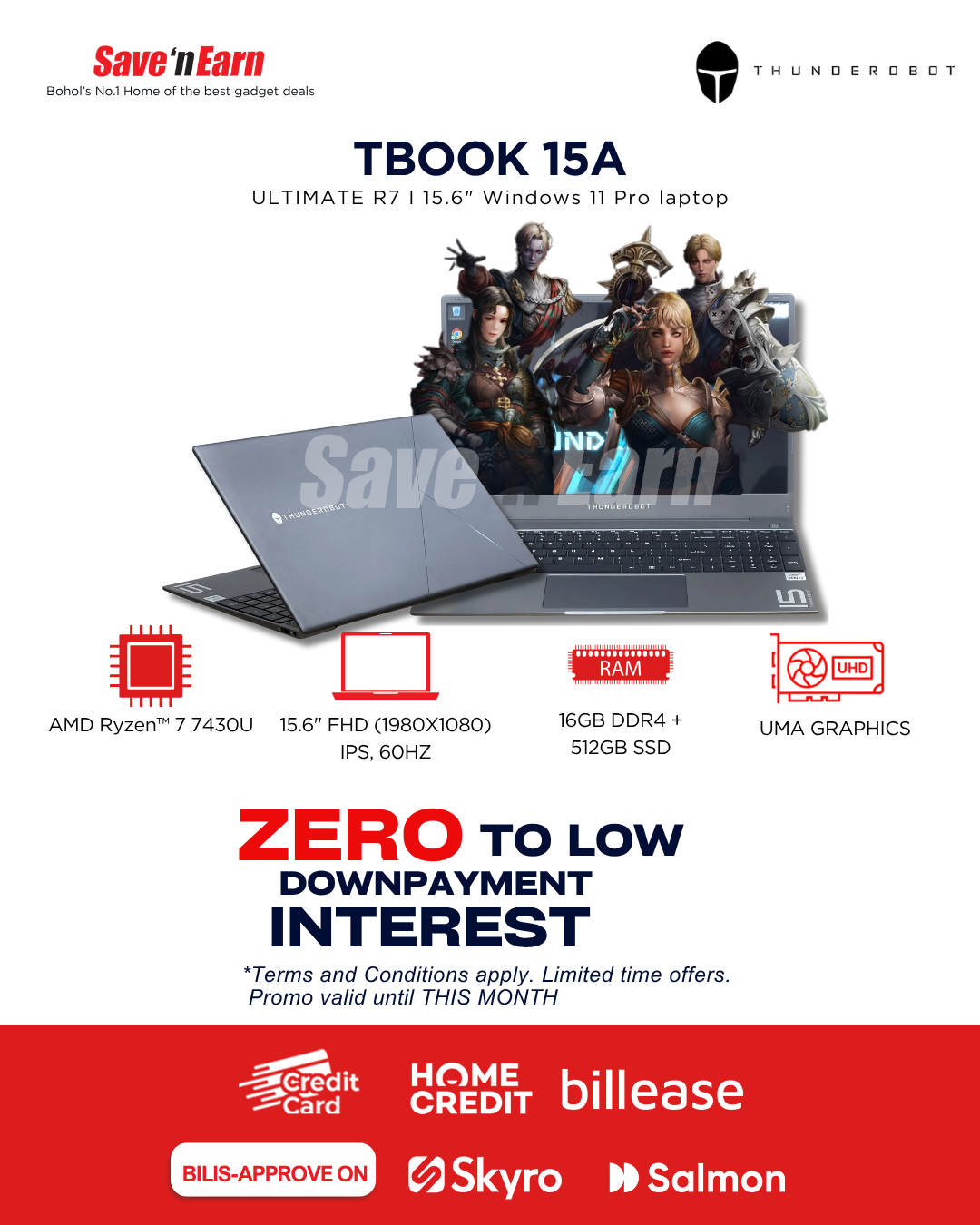 THUNDEROBOT TBOOK 15A RYZEN 7