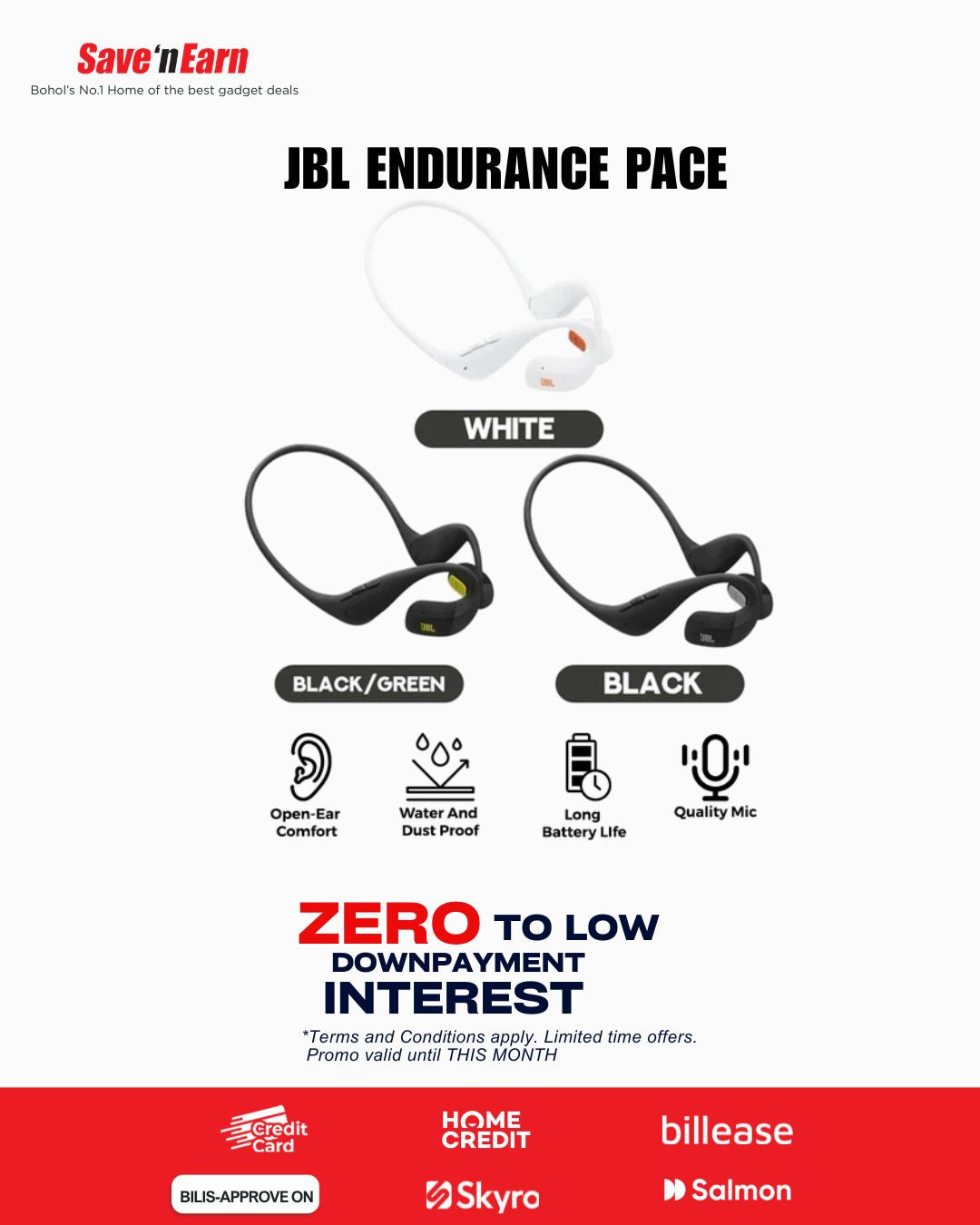 HARMAN JBL SOUNDGEAR SENSE LITE & JBL ENDURANCE PACE