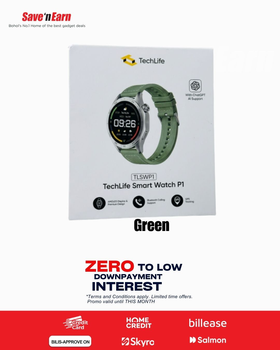 TECHLIFE SMART WATCH P1