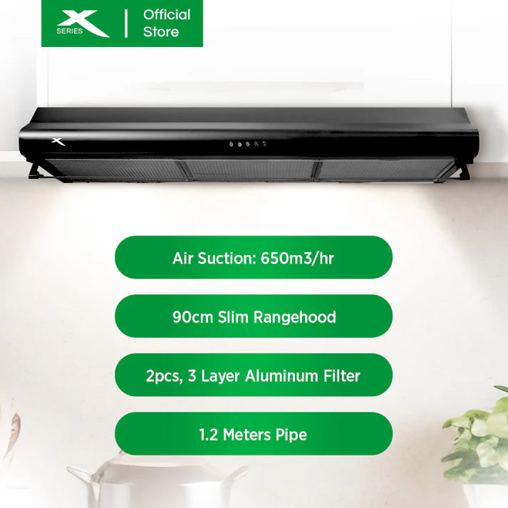 XTREME HOME 90CM RANGEHOOD XHOOD-90CMSM (For branch pick up only)