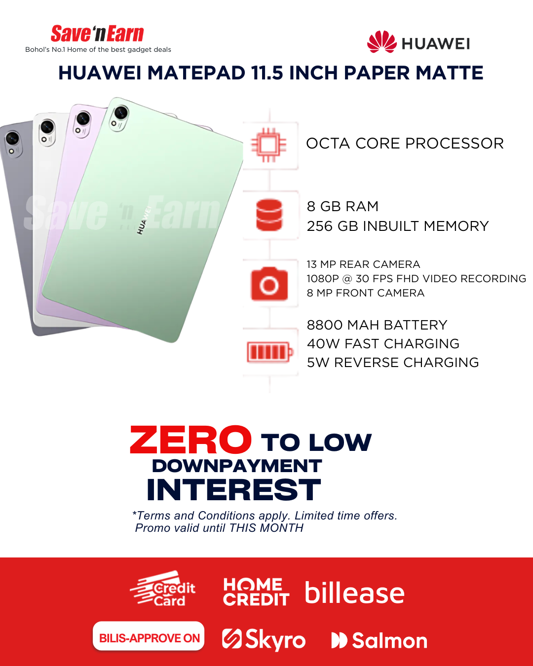 HUAWEI MatePad 11.5-inch Paper Matte Edition WIFI 8GB+256GB Inbox Keyboard