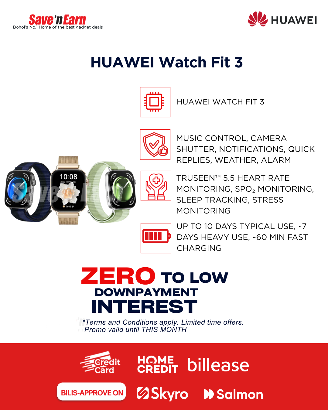 HUAWEI Watch Fit 3