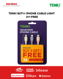 TENKI B2T1-I IPHONE CABLE LIGHT  2+1 FREE