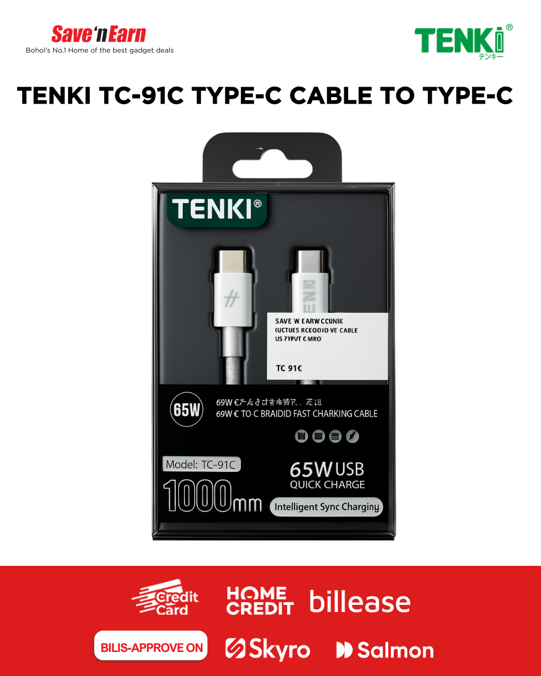 TENKI TC-91C TYPE-C CABLE TO TYPE-C