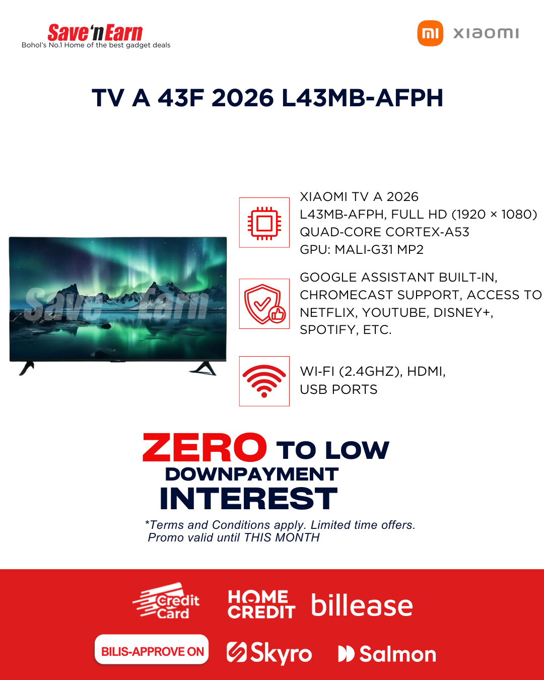 TV A 43F 2026 L43MB-AFPH (BRANCH PICK-UP ONLY) – Save 'N Earn Wireless