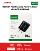 UGREEN Fast Charging Power Adapter with QC3.0 US Black