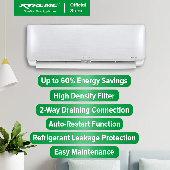 XTREME COOL 1.5HP SPLIT TYPE AIRCON INVERTER XACST15I (For branch pick up only)