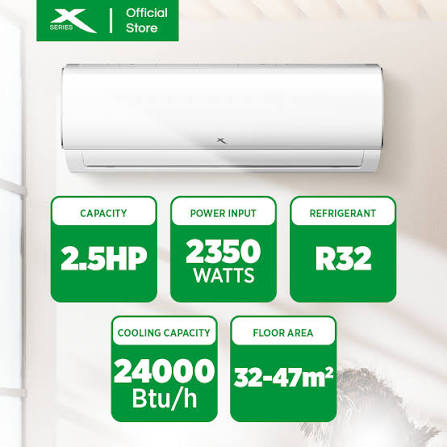 XTREME COOL 2.5HP SPLIT TYPE AIRCON XACST25 (For branch pick up only)