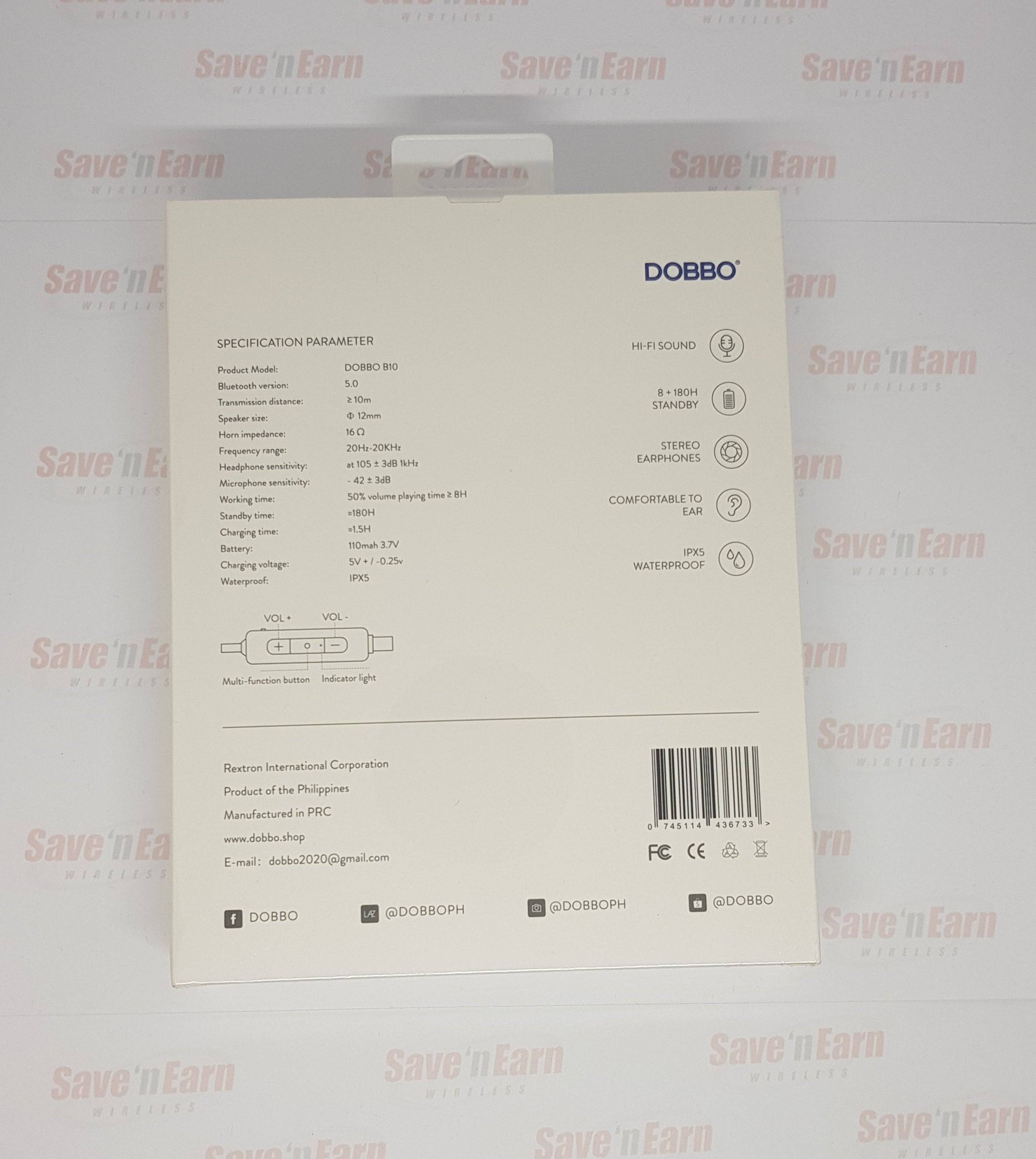 Dobbo B10 TWS Waterproof Sports Bluetooth Wireless Headphone