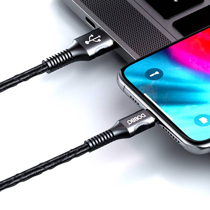 Dobbo C11 Data Cable Micro USB 120cm Braided Wire- Black