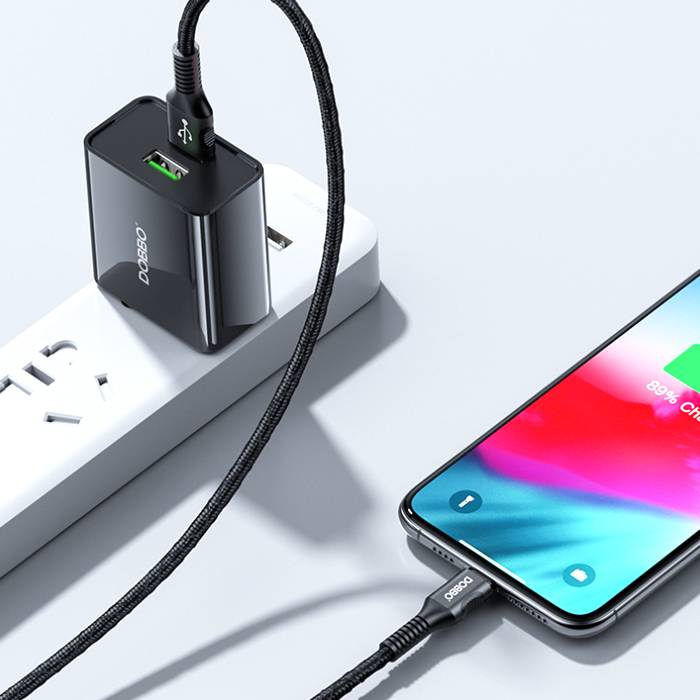 Dobbo C11 Data Cable Micro USB 120cm Braided Wire- Black