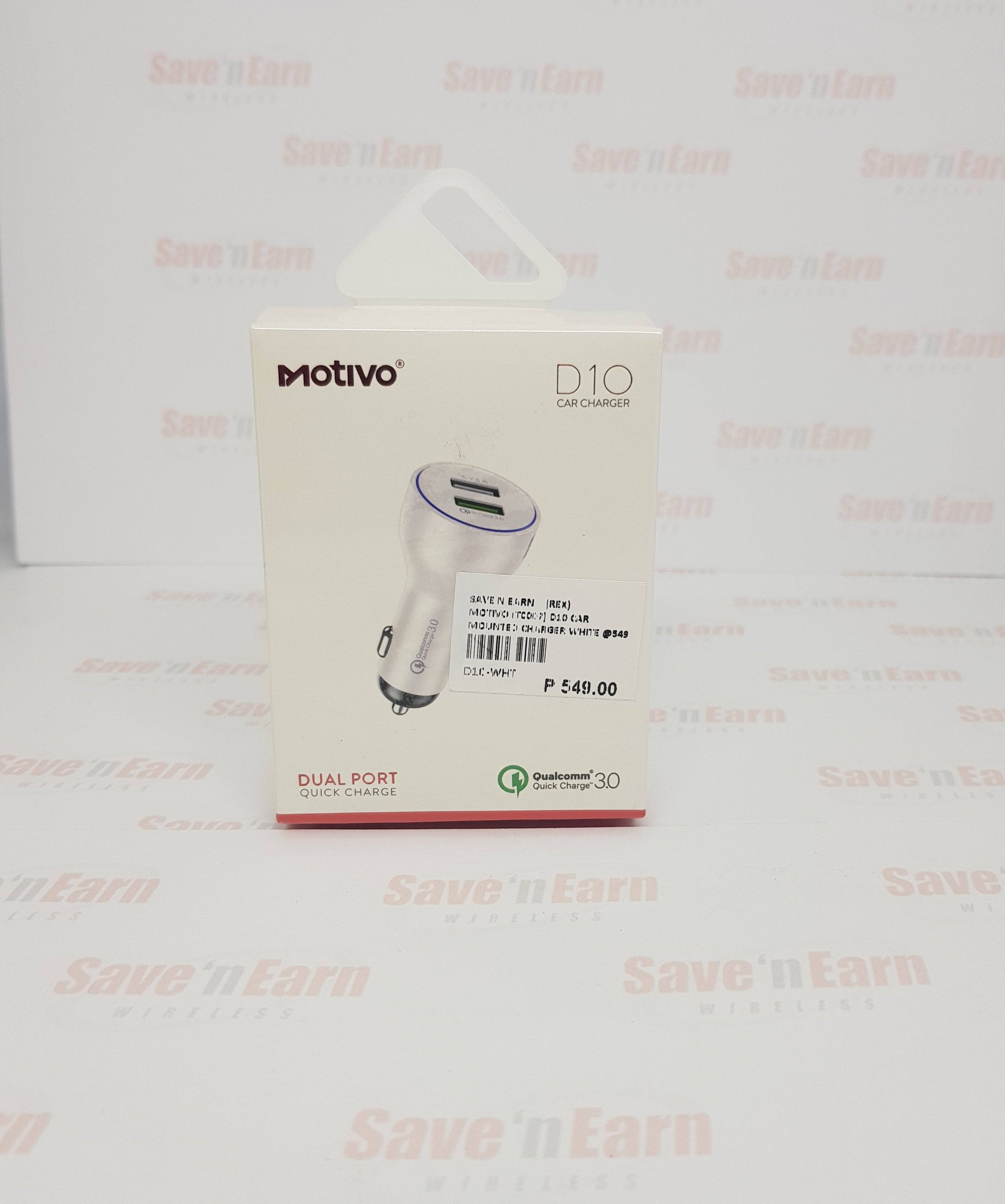 Motivo D10 Car Charger Dual Port Quick Charge