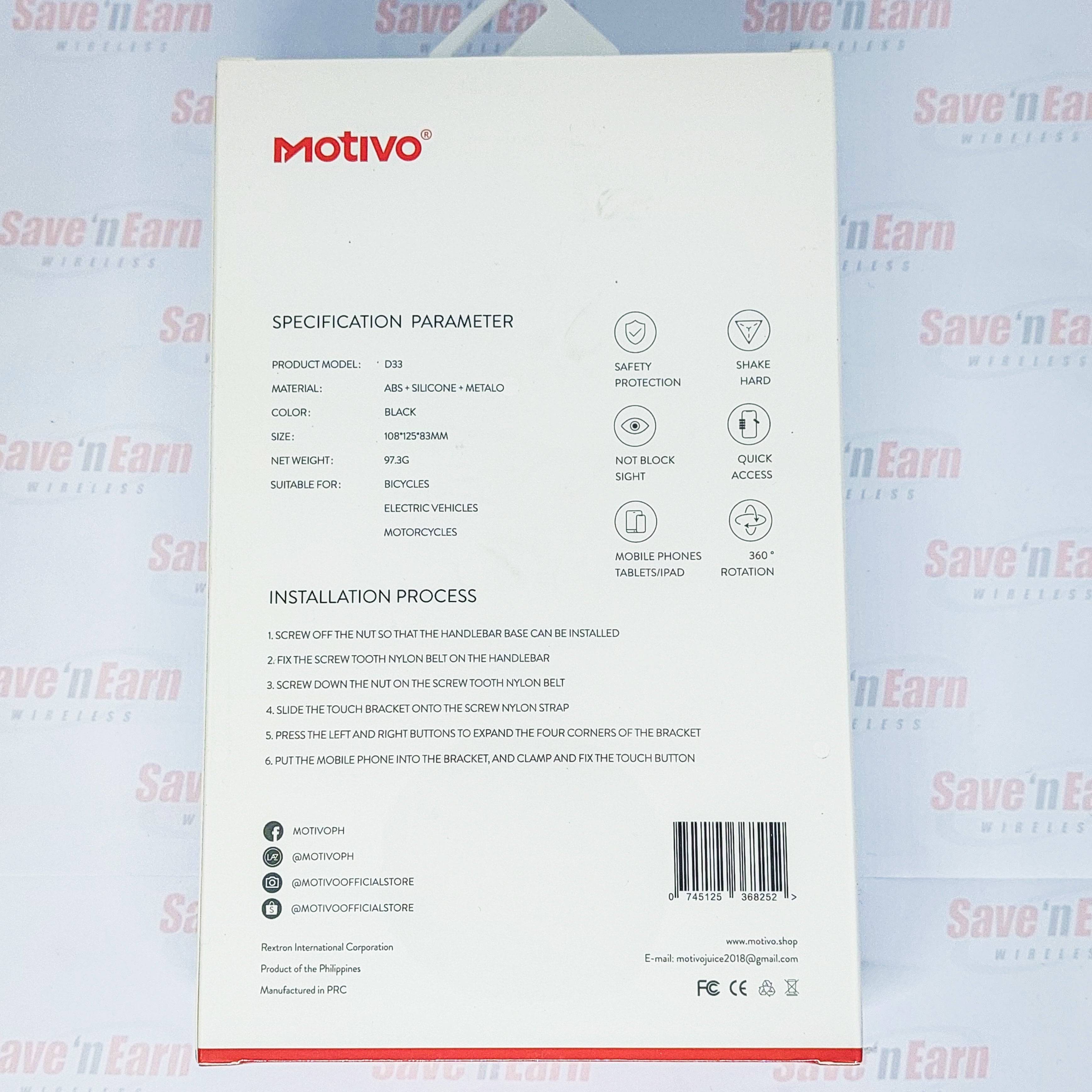 Motivo D33 Phone Holder Bicycle and Motorcycle