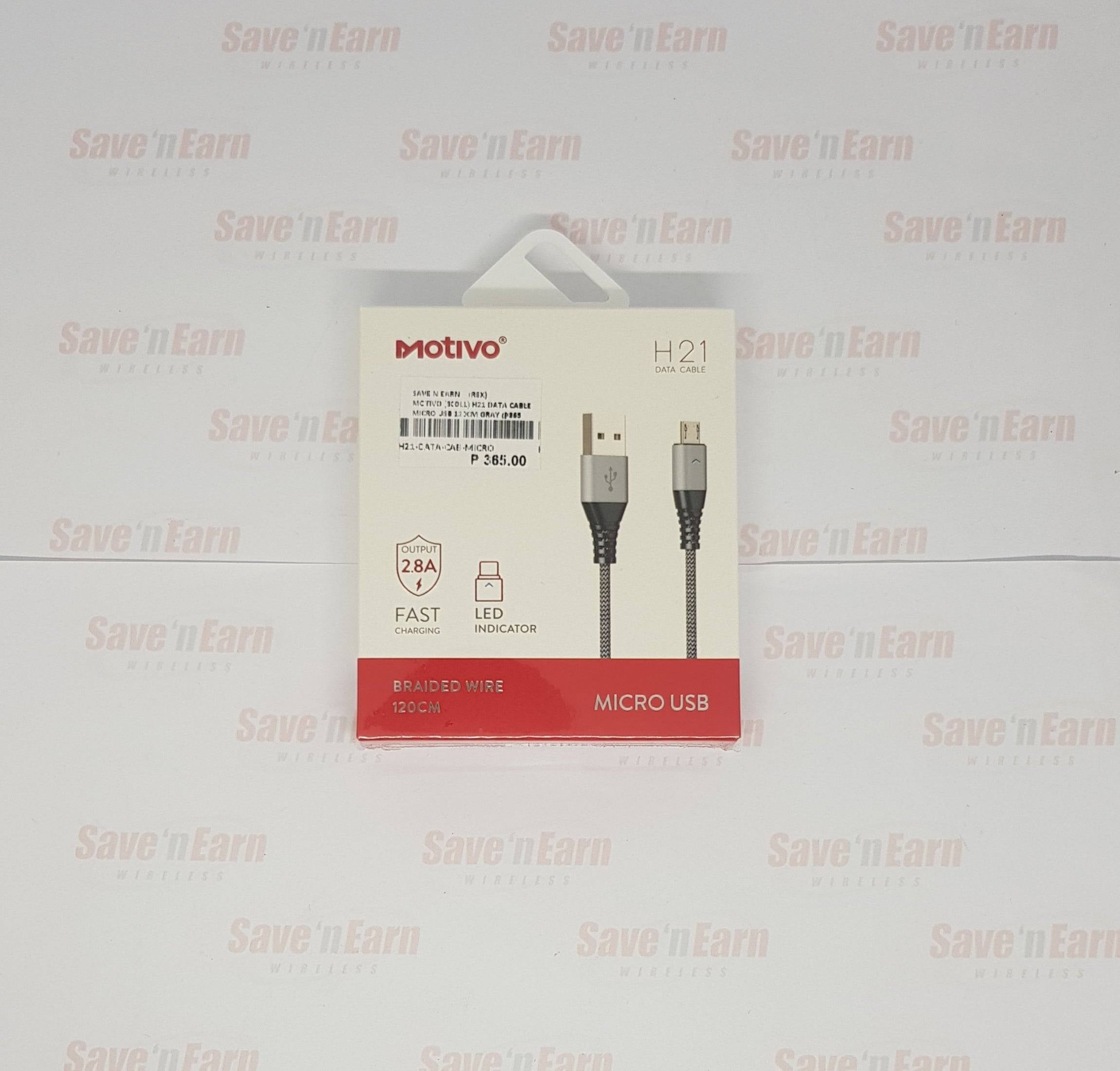 Motivo H21 Data Cable Braided Wire Micro USB 120cm