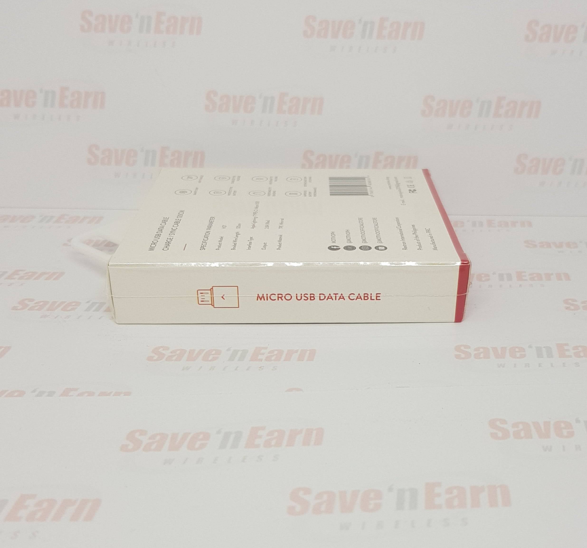 Motivo H27 2.8A Fast Charging Micro USB/ Sync Cable 120cm - Black