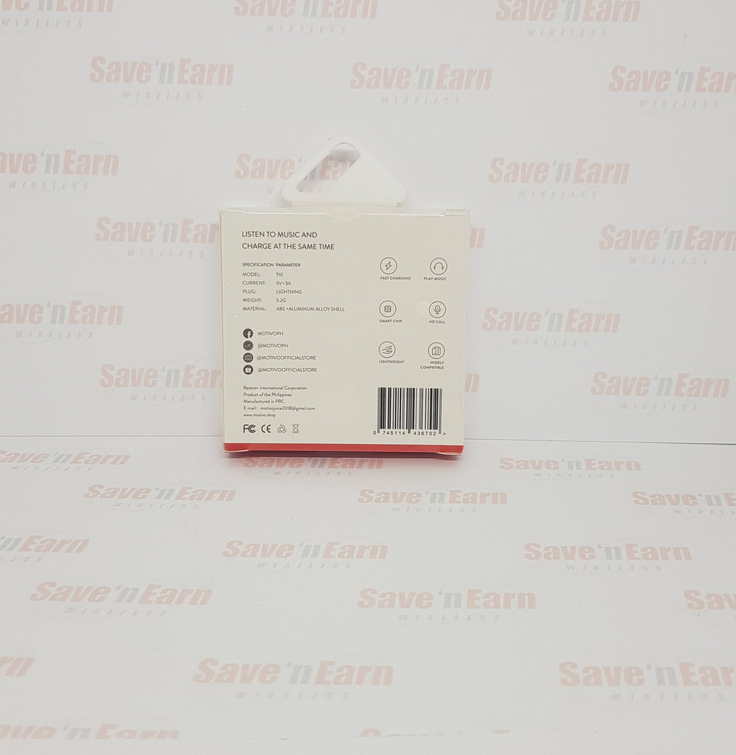 Motivo T10 Mini Adapter 2.4A Fast Charging Mini Adapter ( Listen to Music and Charge )