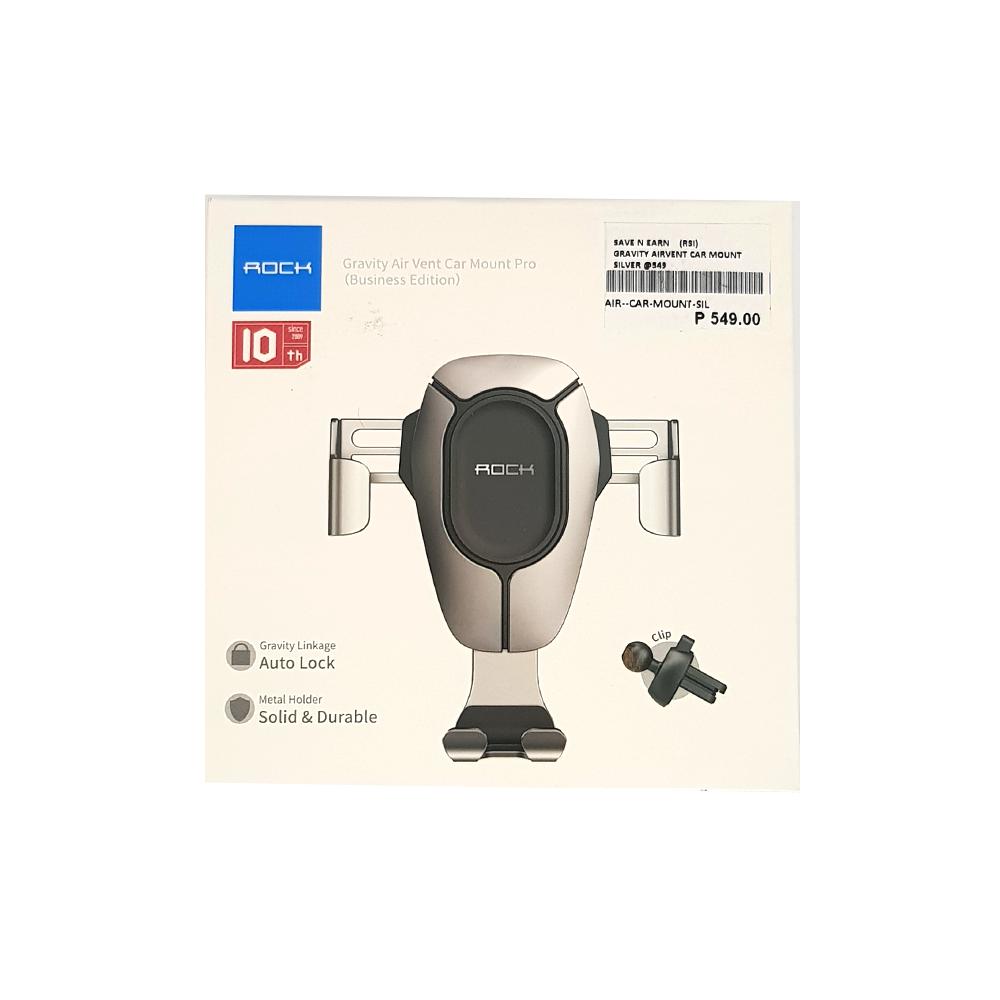 Rock Space Gravity Air Vent Car Mount Pro (Silver)