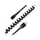 Rock Space Micro USB Metal Stretchable Charge & Sync Cable (Black)