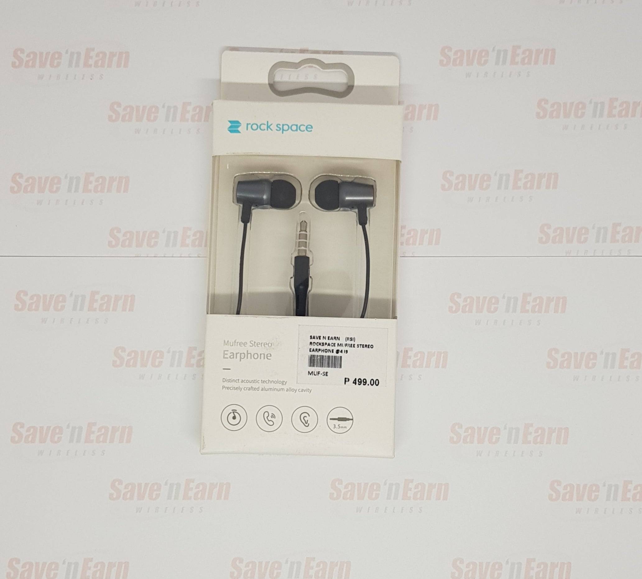 Rock Space Mufree Stereo Earphone - Black