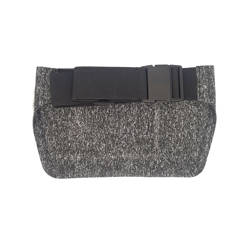 Rock Space Slim Sports Waist Bag Transparent Window Version (Black)