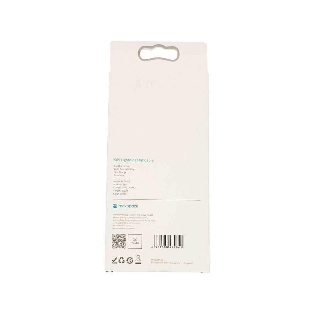 Rock Space SO5 Lightning Flat Cable White